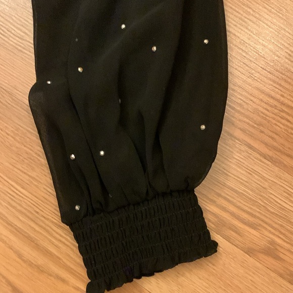 a loves a NWT Embellished Black Long Sleeve Mini Dress - Picture 7 of 16